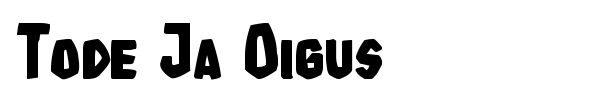 Tode Ja Oigus font preview